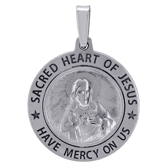 925 Sterling Silver Unisex Cubic Zirconia Religious Charm Pendant Necklace 31.7x22.5mm Wide Pendant for Women