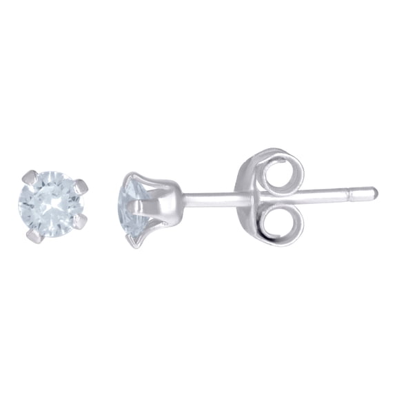 925 Sterling Silver Unisex Cubic Zirconia Stud Earrings 3mm Long Stud Earring for Women