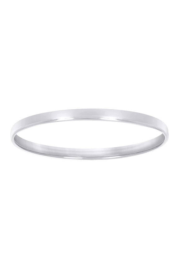 925 Sterling Silver Unisex Comfort Fit Rhodium Plated Flat Classic Wedding Band | 2mm | Size 10