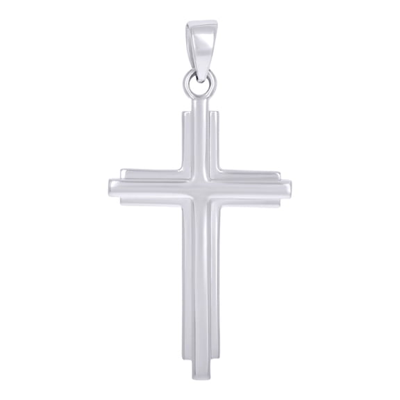 925 Sterling Silver Unisex Cross Religious Charm Pendant Pendant Necklace for Men Women