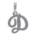 thumbnail image 1 of 925 Sterling Silver Unisex Cursive Letter Name Personalized Monogram Initial Alphabet D Charm Pendant Necklace 19x12.5mm, 1 of 2