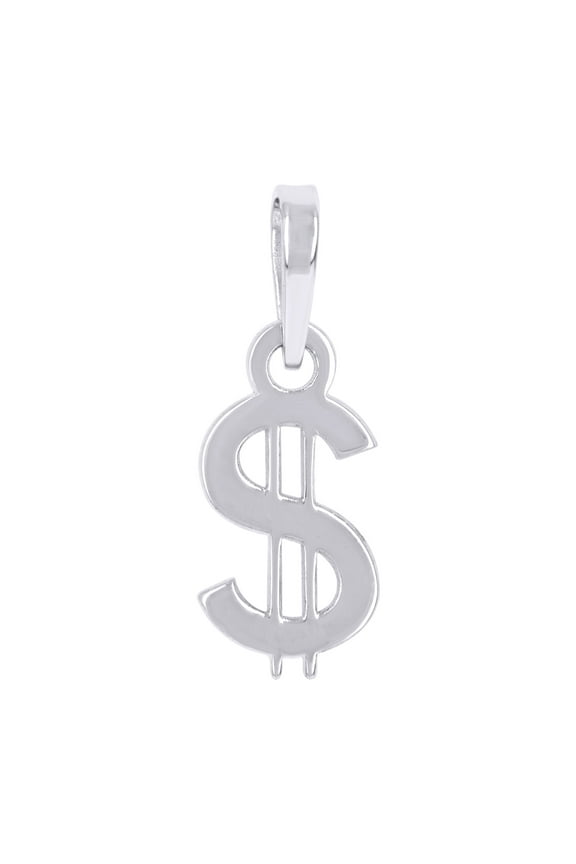 925 Sterling Silver Unisex Dollar Symbol Currency Fashion Charm Pendant for Men Women