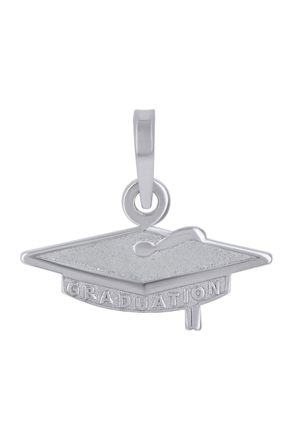 925 Sterling Silver Unisex Graduation Cap Fashion Charm Pendant