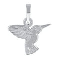 thumbnail image 1 of 925 Sterling Silver Unisex Hummingbird Wildlife Charm Pendant Necklace Pendant for Women - .9 Grams, 1 of 2
