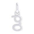 thumbnail image 1 of 925 Sterling Silver Unisex Initial Small Alphabet G Charm Pendant for Men Women, 1 of 2