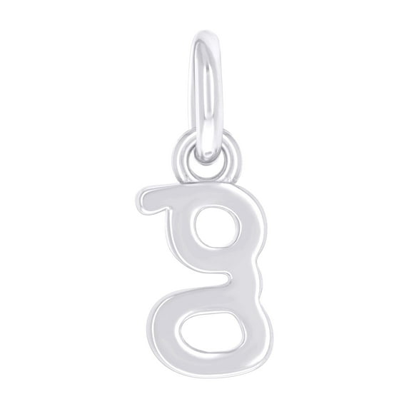 925 Sterling Silver Unisex Initial Small Alphabet G Charm Pendant for Men Women