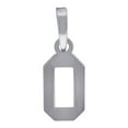 thumbnail image 1 of 925 Sterling Silver Unisex Letter Name Personalized Monogram Initial Sport game Number 0 Charm Pendant Necklace 19.6x6.6, 1 of 2