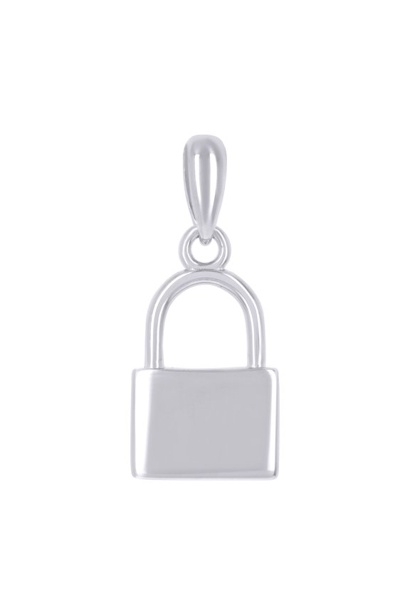 925 Sterling Silver Unisex Lock Charm Pendant for Men Women