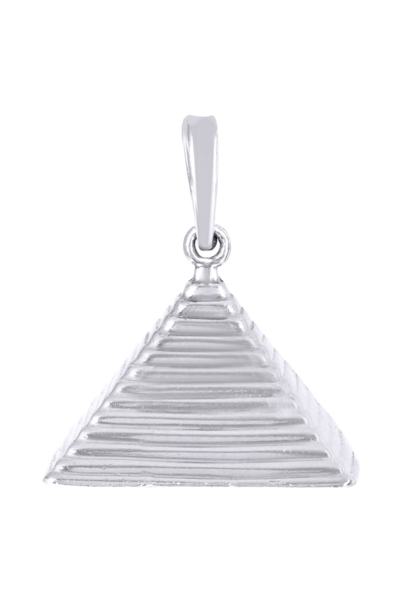 925 Sterling Silver Unisex Pyramid Egyptian Charm Pendant for Men Women