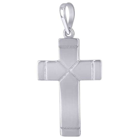 925 Sterling Silver Unisex Religious Cross Charm Pendant Pendant Necklace for Men Women