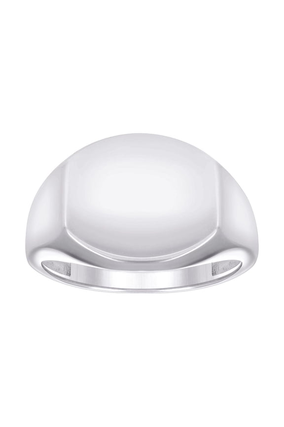925 Sterling Silver Unisex Signet Ring Size 8 Ring for Women - 4.8 Grams