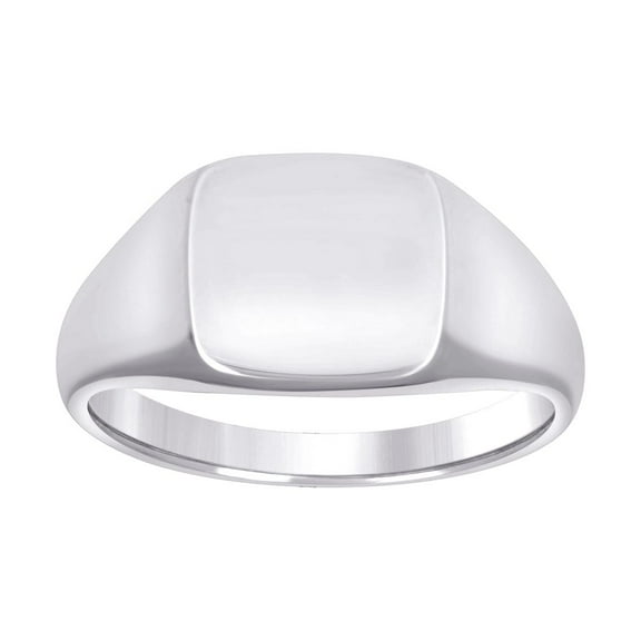 925 Sterling Silver Unisex Square Head Signet Ring 11.3x2.9mm Wide Size 10 Ring for Women