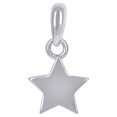 thumbnail image 1 of 925 Sterling Silver Unisex Star Celestial Charm Pendant Necklace 15x8.2mm Wide Pendant for Women, 1 of 2