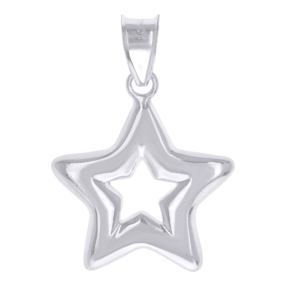 925 Sterling Silver Unisex Star Fashion Charm Pendant for Men Women