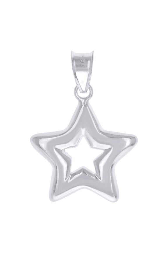 925 Sterling Silver Unisex Star Fashion Charm Pendant for Men Women