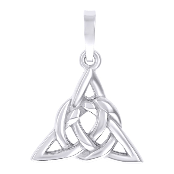 925 Sterling Silver Unisex Trinity Symbol Religious Charm Pendant for Men Women