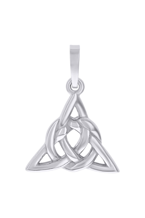 925 Sterling Silver Unisex Trinity Symbol Religious Charm Pendant