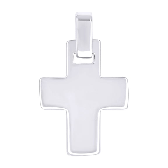 925 Sterling Silver Unisex Without Cz Cross Religious Charm Pendant Pendant Necklace for Men Women