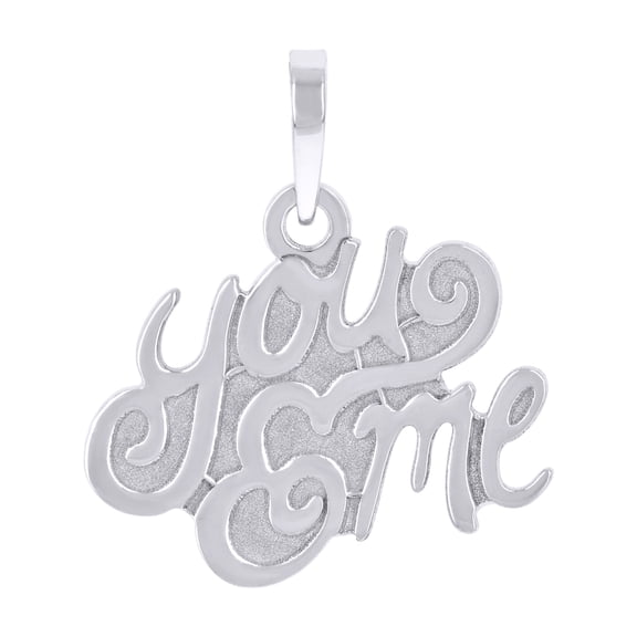 925 Sterling Silver Unisex You & Me Talking Charm Pendant for Men Women