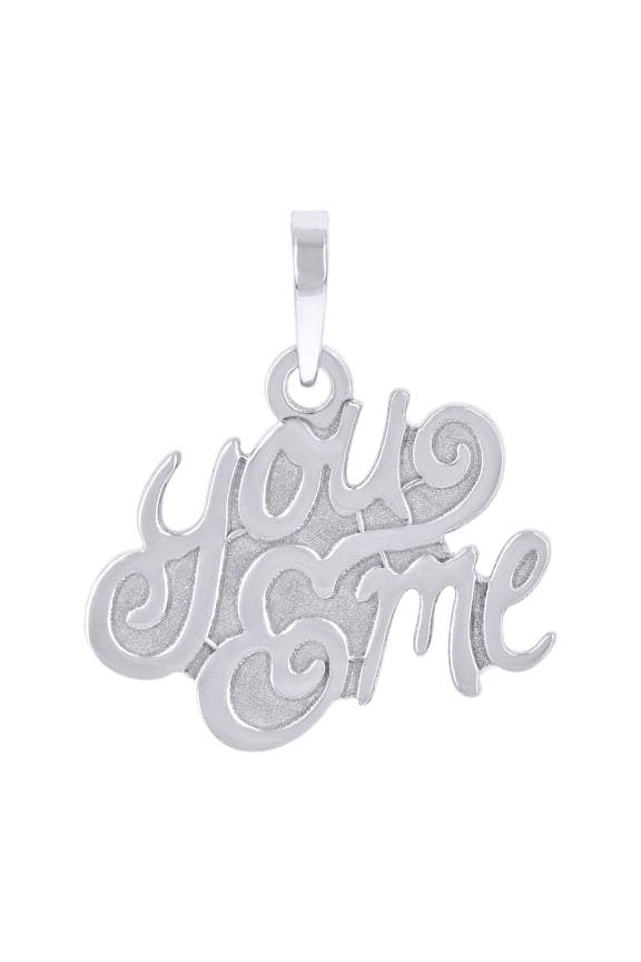 925 Sterling Silver Unisex You & Me Talking Charm Pendant for Men Women