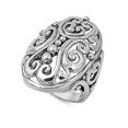 thumbnail image 1 of 925 Sterling Silver Victorian Filigree Ring Size 10, 1 of 2