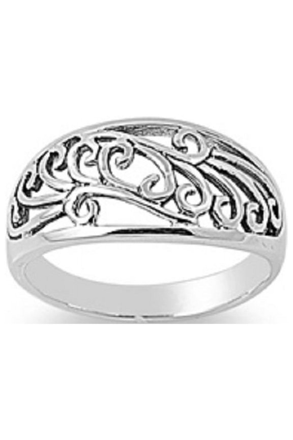 925 Sterling Silver Victorian Infusion Ring Size 6