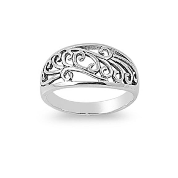 925 Sterling Silver Victorian Infusion Ring Size 9