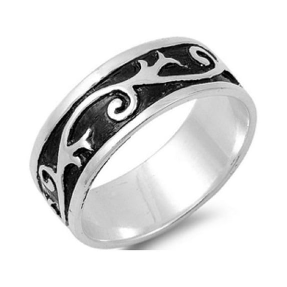 925 Sterling Silver Vines Style Ring Size 11