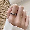 thumbnail image 1 of 925 Sterling Silver Vintage Floral Open Ring - Tarnish-Resistant, Unique Thai Silver Design for Women, 1 of 9