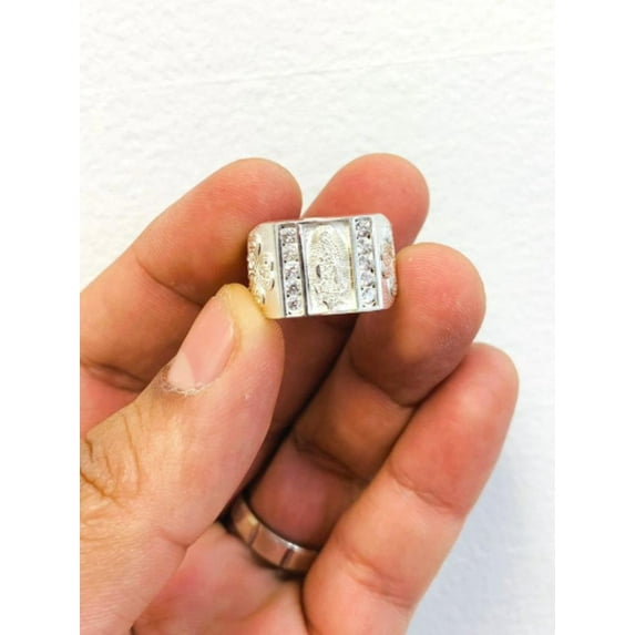 925 Sterling Silver Virgen de Guadalupe Ring For Mens Womens Catholics Jewelry, Anillos de la Guadalupe Plata Pura Para Hombre y Mujer, Virgin of Guadalupe Ring