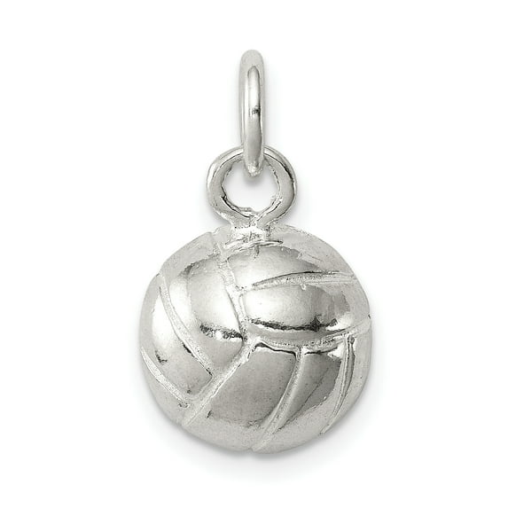 925 Sterling Silver Volleyball Charm Pendant