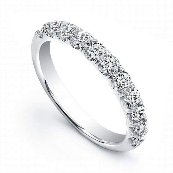 925 Sterling Silver Wedding Band Cz Accent Engagement Womens Promise Ring