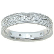 ICEPOSH 925 Sterling Silver Wedding Bands for Women & Wedding Ring Make Great Anniversary Gifts for Her