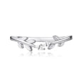 thumbnail image 1 of 925 Sterling Silver Wedding Ring Vine Leaves White Gold Moissanite Rings for Women, 1 of 5
