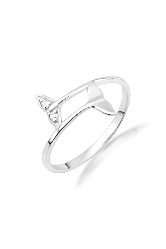 .925 Sterling Silver  Whale Tail Wrap Ring- Size 6