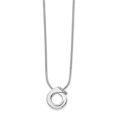 thumbnail image 1 of 925 Sterling Silver White Ice .01ct. Diamond Necklace; 18 inch; Lobster Clasp; for Adults and Teens; for Women and Men, 1 of 3