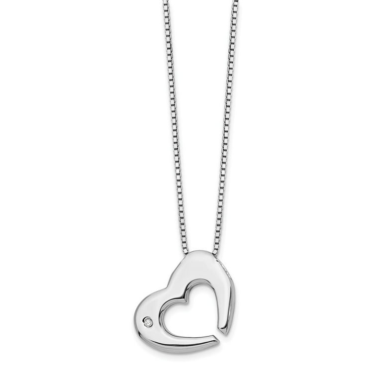 Sterling Silver White Ice .02ct. Diamond Necklace Sterling Silver White Ice .02ct. Diamond Necklace