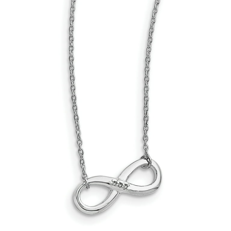 Sterling Silver White Ice Infinity Diamond Necklace Sterling Silver White Ice Infinity Diamond Necklace