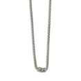 thumbnail image 1 of 925 Sterling Silver White Sapphire Bead Necklace 17.25 Inch Pendant Necklace for Women, 1 of 2