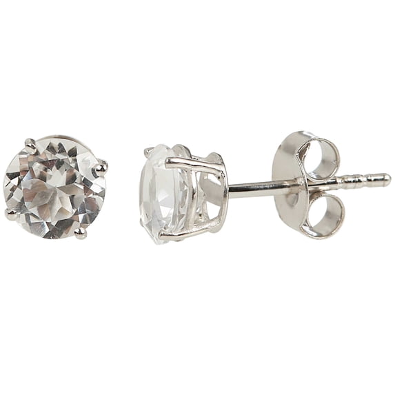 925 Sterling Silver White Topaz Earring