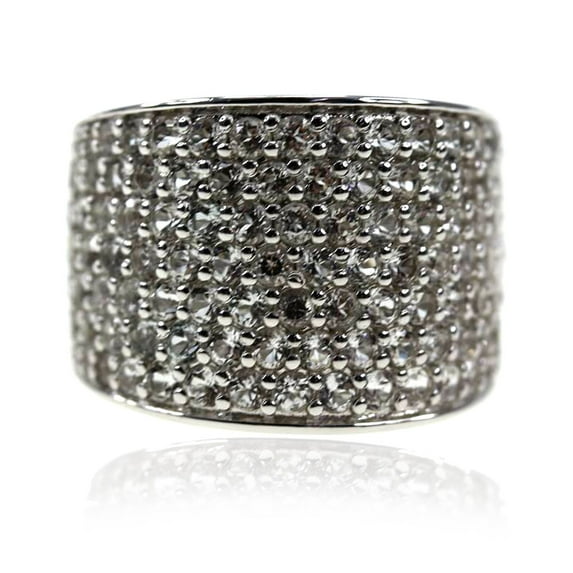 925 Sterling Silver White Topaz Ring