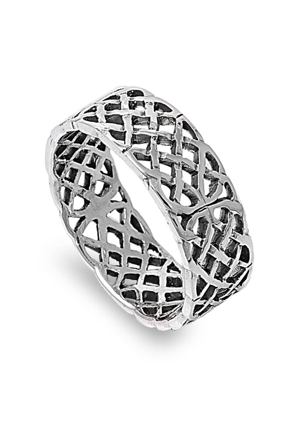 925 Sterling Silver Wicca Pagan Witch Ritual Ring Size 12