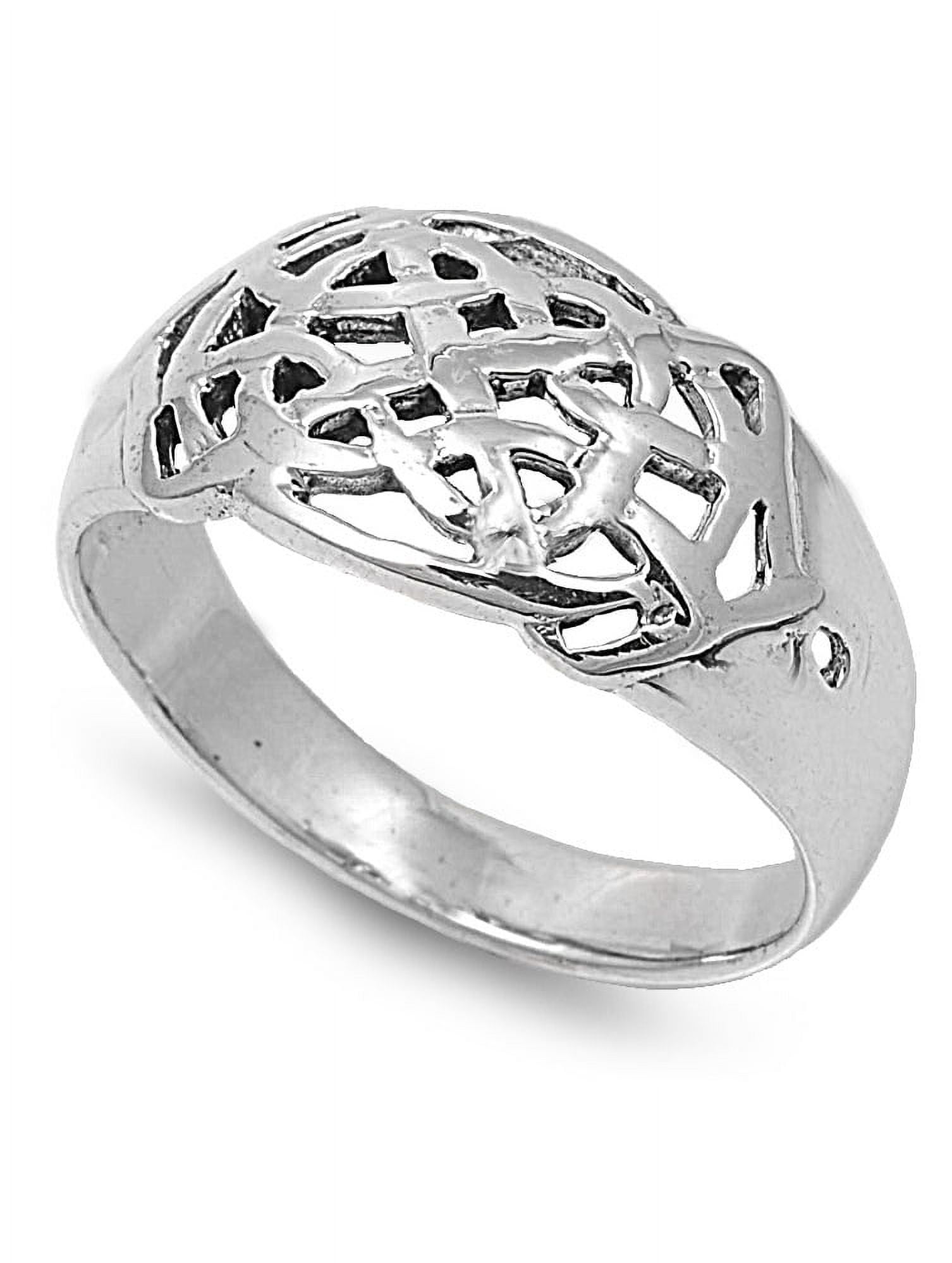 925 Sterling Silver Wicca Witchcraft Charmed Ring Size 12