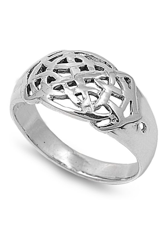 925 Sterling Silver Wicca Witchcraft Charmed Ring Size 9
