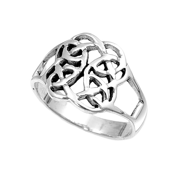 925 Sterling Silver Wiccan Magic Ring Size 7