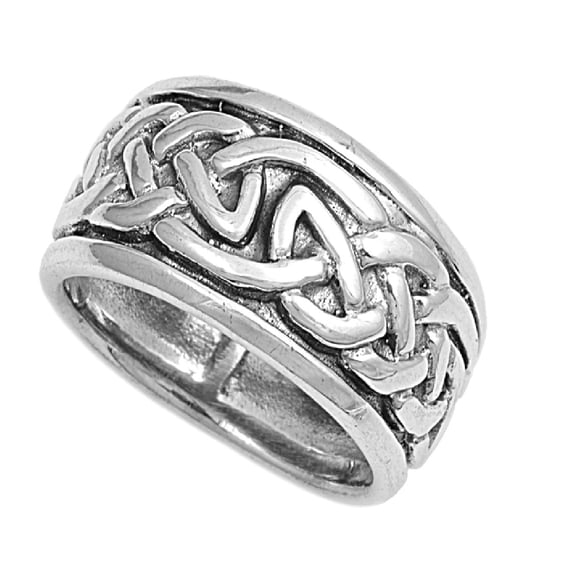 925 Sterling Silver Wiccan Magic Ring Size 8