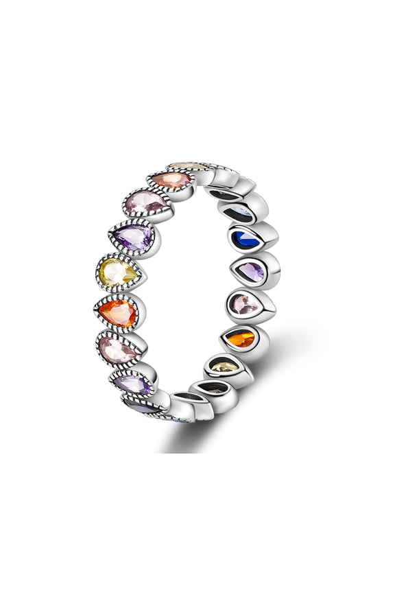 925 Sterling Silver Wide Band Rings for Women - Sunflower, Moon, Heart & Crown - Elegant Party Jewelry