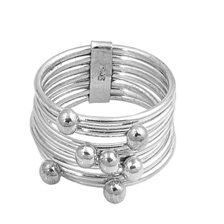 925 Sterling Silver Wire Tension Style Ring Size 5 - Walmart.com