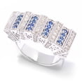 thumbnail image 1 of 925 Sterling Silver With Blue Sapphire, Diamond Ring, 1 of 1