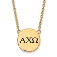 thumbnail image 1 of 925 Sterling Silver With GP LogoArt Alpha Chi Omega Large Enl Pend With Necklace; for Adults and Teens; for Women and Men, 1 of 2